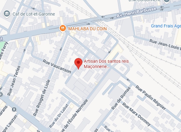 Maçonnerie Artisan Dos Santos Reis : Localisation Carte Carte Google Maps localisant Artisan Dos Santos Reis Maçonnerie à proximité de la Rue Vaucanson.
